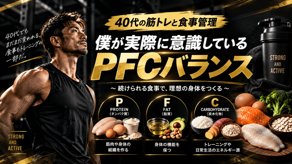 40代の筋トレと食事管理｜僕が実際に意識しているPFCバランス